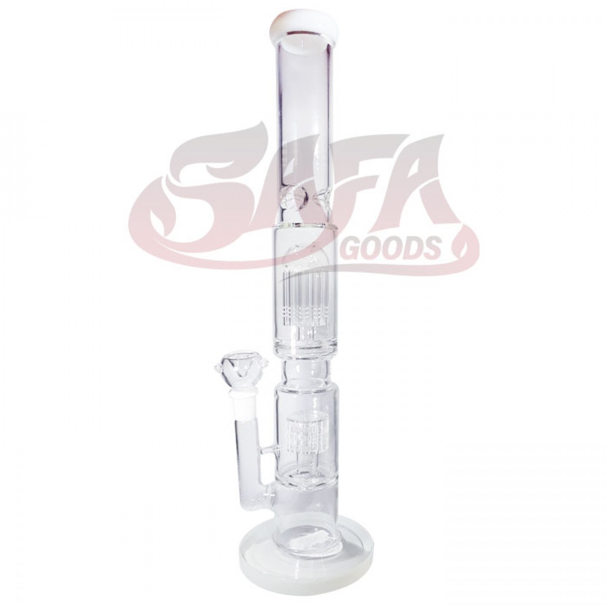 19 Inch Straight Double Perc Water Pipes